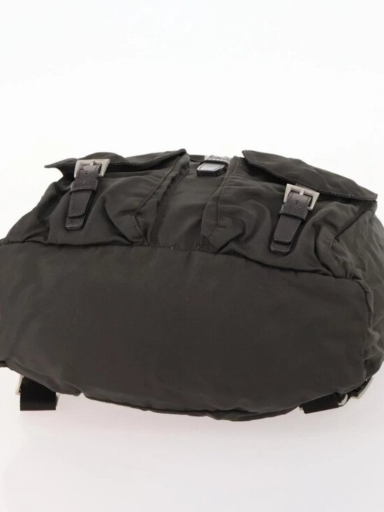 PRADA Backpack Nylon Gray Silver Auth BA10561 main image 14